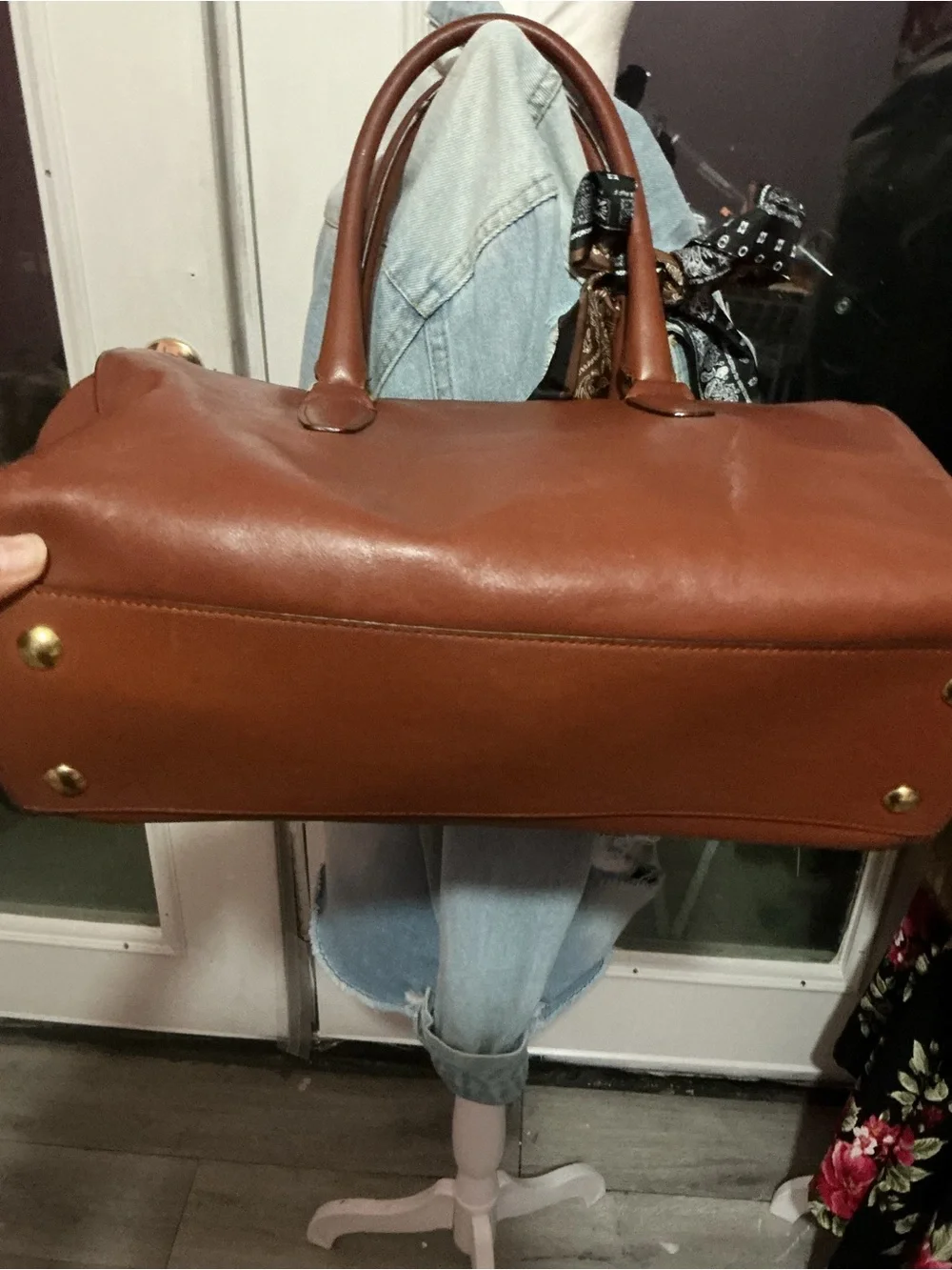 Coach Brown Leather Satchel with Playful Charm Accents - Picture 3 of 6